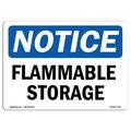 Signmission Safety Sign, OSHA Notice, 5" Height, 7" Width, Flammable Storage Sign, Landscape OS-NS-D-57-L-12782